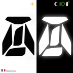 Kit Spécial Stickers Autocollants Réfléchissants pour casque Moto Scorpion Exo R1 EVO Air