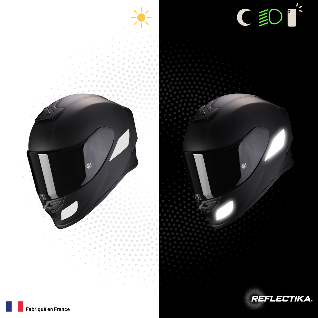 Kit Spécial Stickers Autocollants Réfléchissants pour casque Moto Scorpion Exo R1 EVO Air