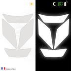 Kit Spécial Stickers Autocollants Réfléchissants pour casque Moto Shark Spartan RS