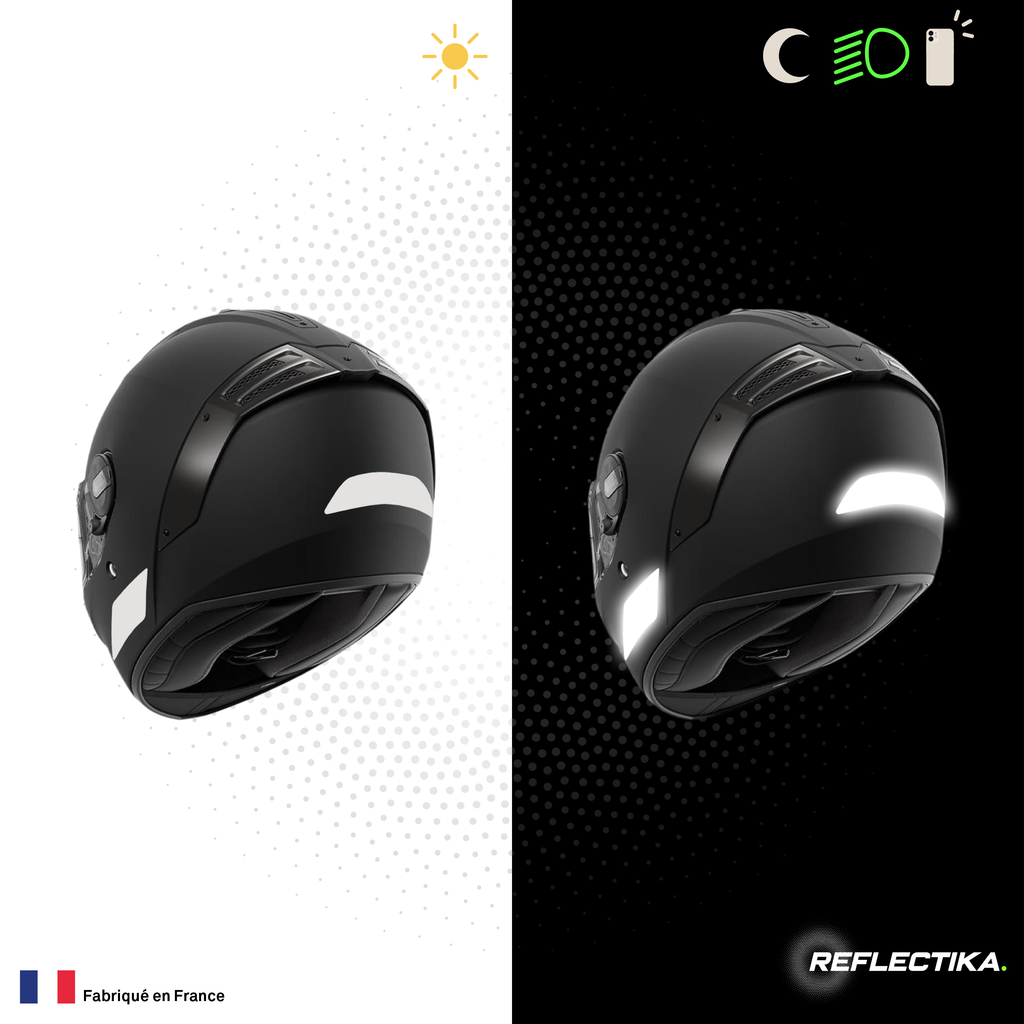 Kit Spécial Stickers Autocollants Réfléchissants pour casque Moto Shark Spartan RS