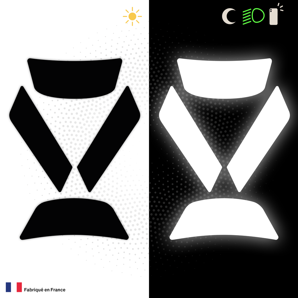 Kit Spécial Stickers Autocollants Réfléchissants pour casque Moto HJC i31