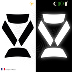 Kit Spécial Stickers Autocollants Réfléchissants pour casque Moto HJC i31
