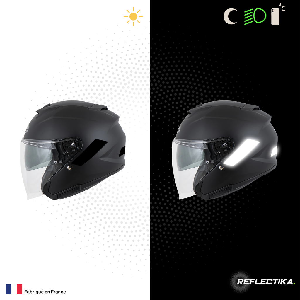 Kit Spécial Stickers Autocollants Réfléchissants pour casque Moto HJC i31