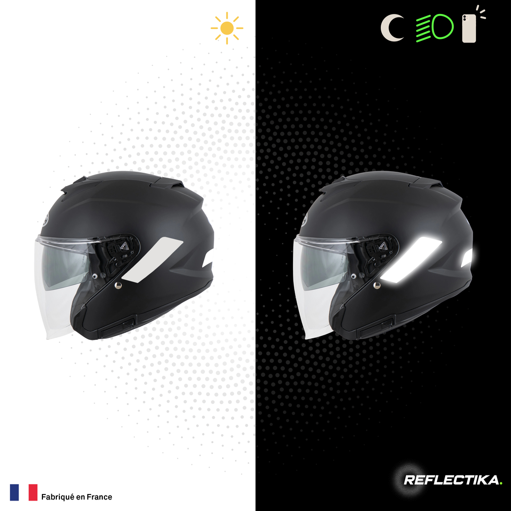 Kit Spécial Stickers Autocollants Réfléchissants pour casque Moto HJC i31