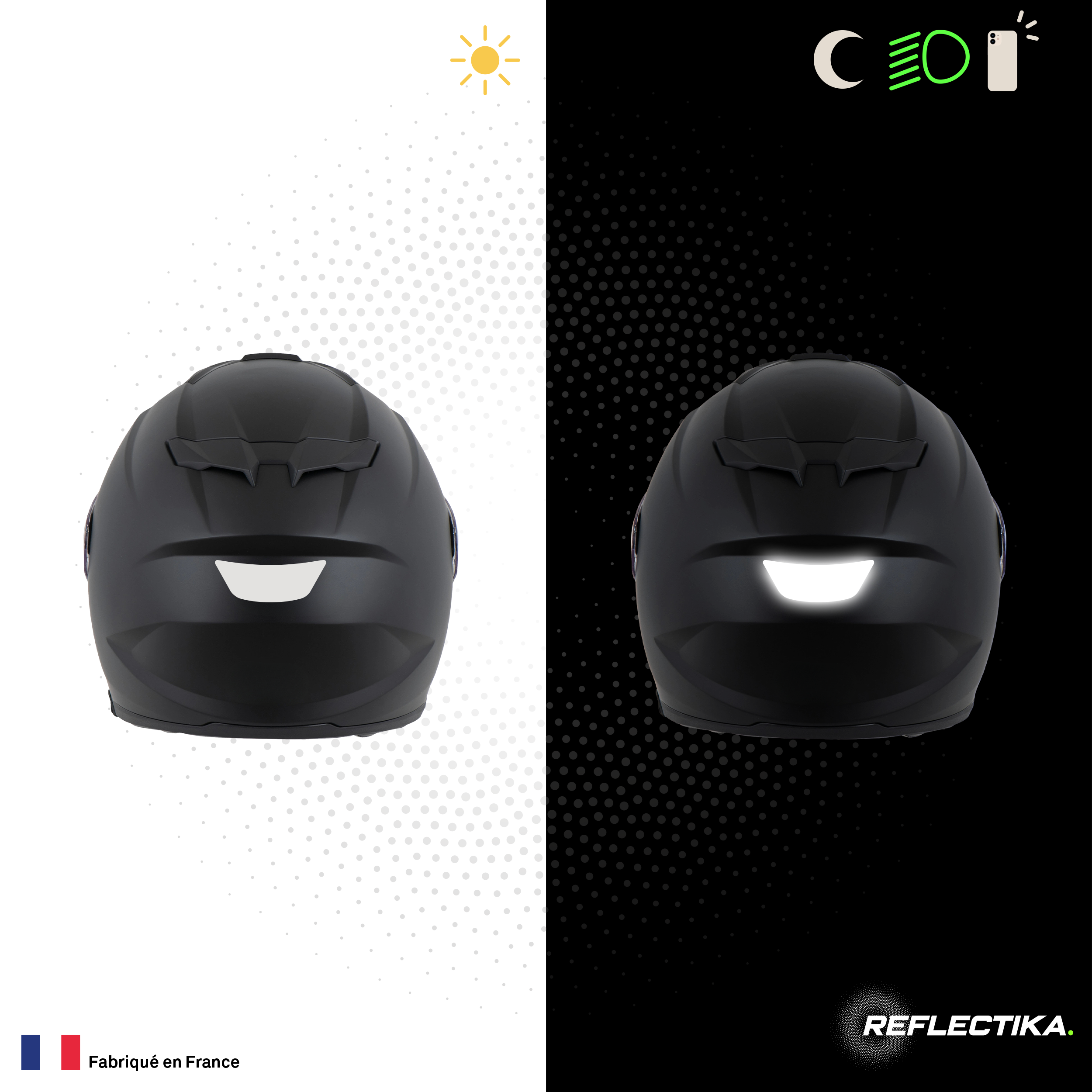 Kit Spécial Stickers Autocollants Réfléchissants pour casque Moto HJC i31