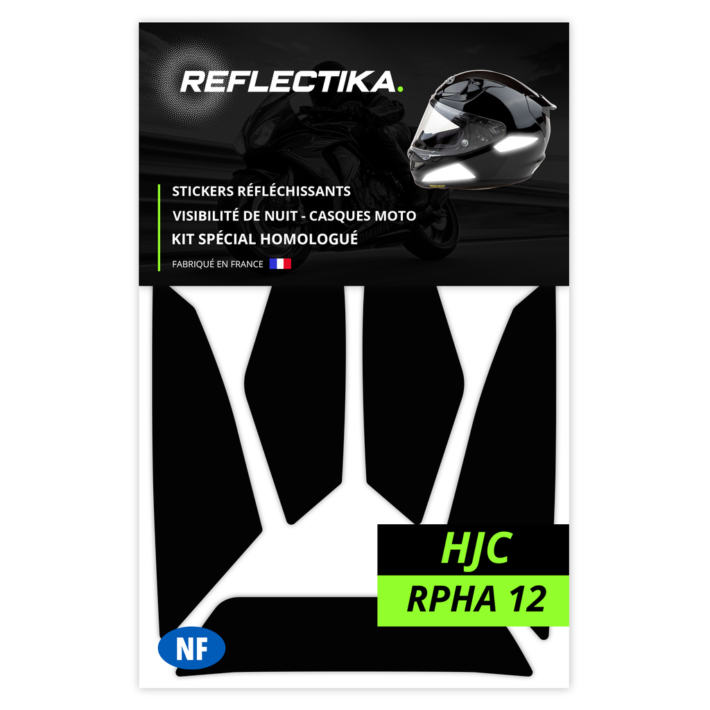 Kit Spécial Stickers Autocollants Réfléchissants pour casque Moto HJC RPHA 12
