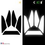 Kit Spécial Stickers Autocollants Réfléchissants pour casque Moto HJC RPHA 12