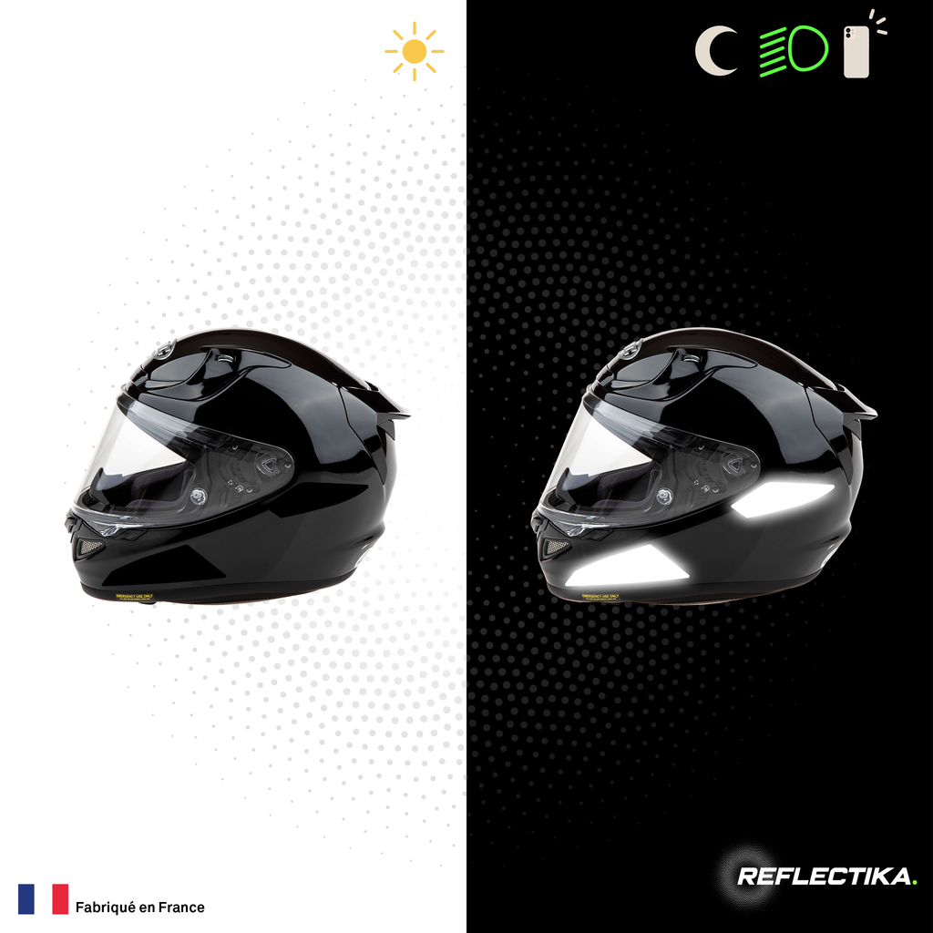 Kit Spécial Stickers Autocollants Réfléchissants pour casque Moto HJC RPHA 12