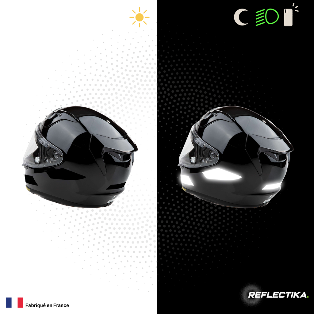Kit Spécial Stickers Autocollants Réfléchissants pour casque Moto HJC RPHA 12
