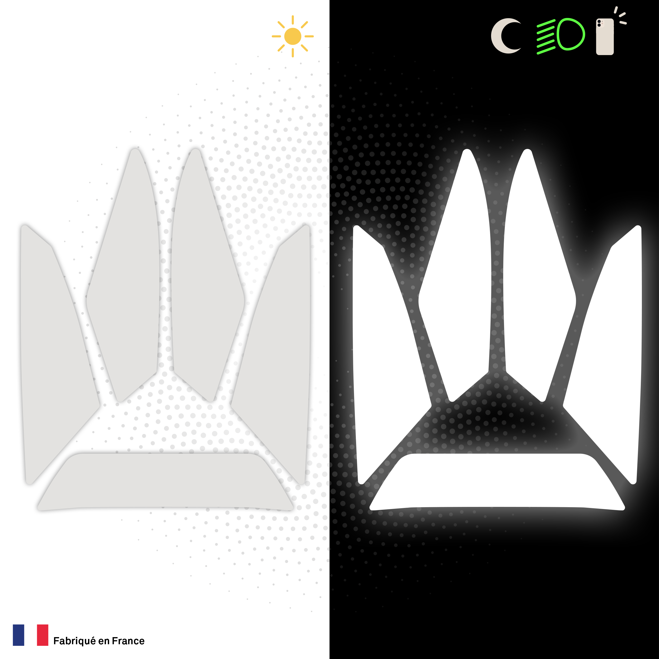 Kit Spécial Stickers Autocollants Réfléchissants pour casque Moto HJC RPHA 12