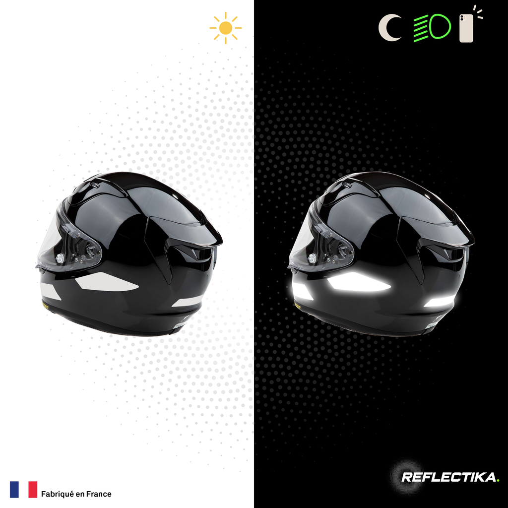 Kit Spécial Stickers Autocollants Réfléchissants pour casque Moto HJC RPHA 12