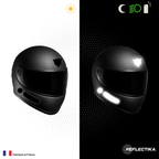 Kit Universel Lot de 8 Stickers Autocollants Réfléchissants pour casque Moto