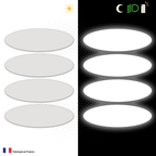 Kit Universel 4 Stickers Ovals Autocollants Réfléchissants pour casque Moto