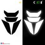 Kit Universel 4 Stickers Autocollants Réfléchissants pour casque Moto V3