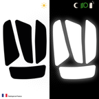 Kit Universel 4 Stickers Autocollants Réfléchissants pour casque Moto V4