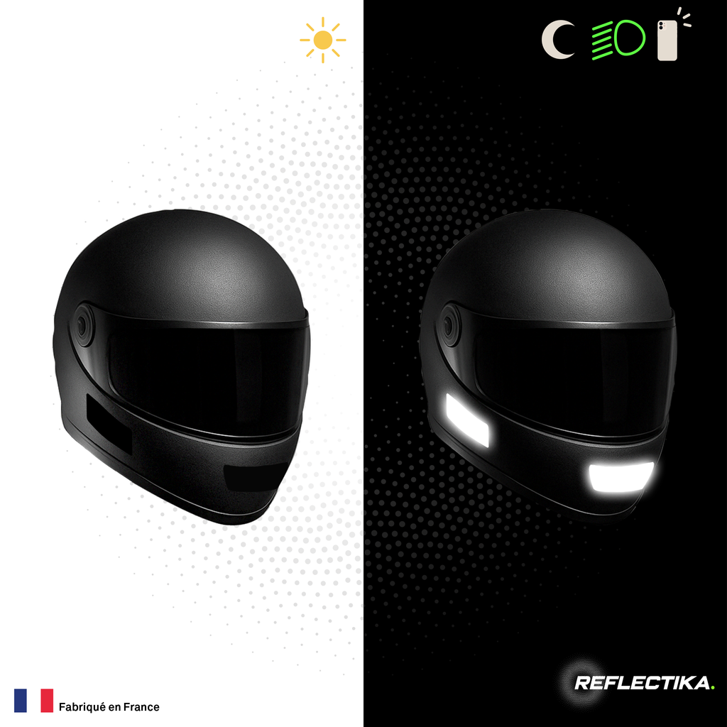 Kit Universel 5 Stickers Autocollants Réfléchissants pour casque Moto V5