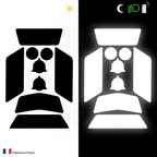 Kit Universel Lot de 9 Stickers Autocollants Réfléchissants pour casque Moto