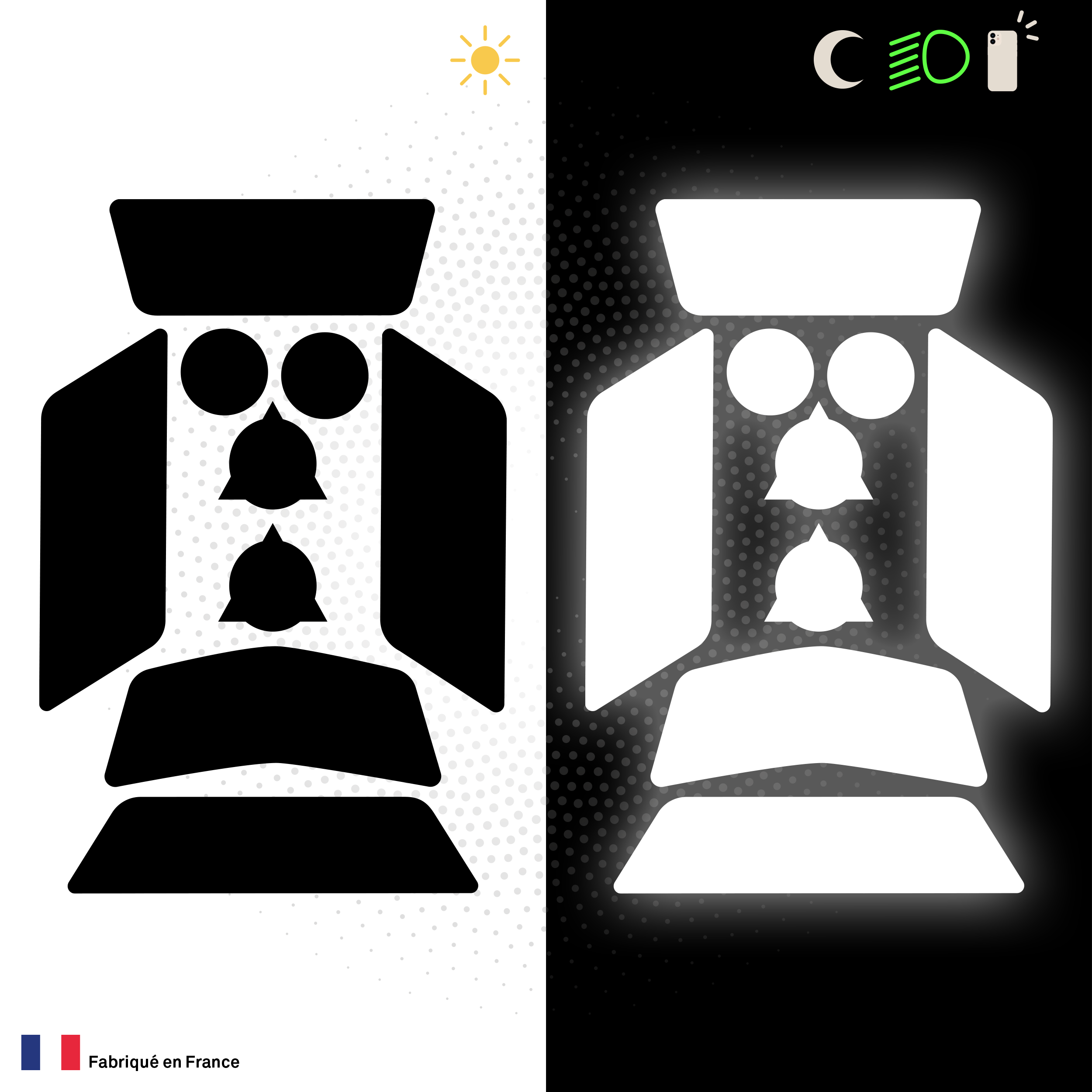 Kit Universel Lot de 9 Stickers Autocollants Réfléchissants pour casque Moto