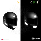 Kit Universel Lot de 9 Stickers Autocollants Réfléchissants pour casque Moto