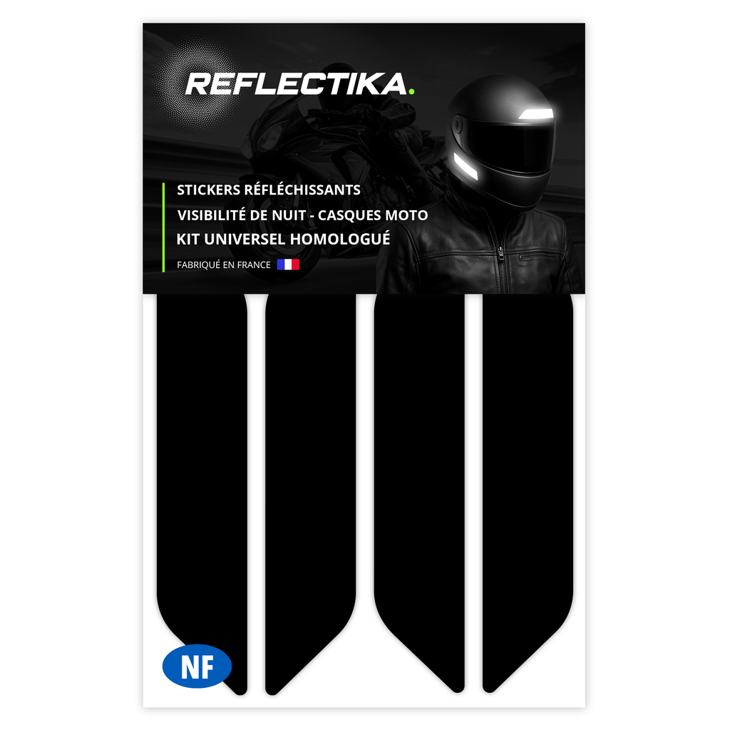 Kit Universel 4 Stickers Autocollants Réfléchissants pour casque Moto V7