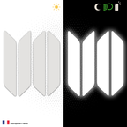 Kit Universel 4 Stickers Autocollants Réfléchissants pour casque Moto V7