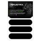 Kit Universel 4 Stickers Autocollants Réfléchissants pour casque Moto Couleur Noir