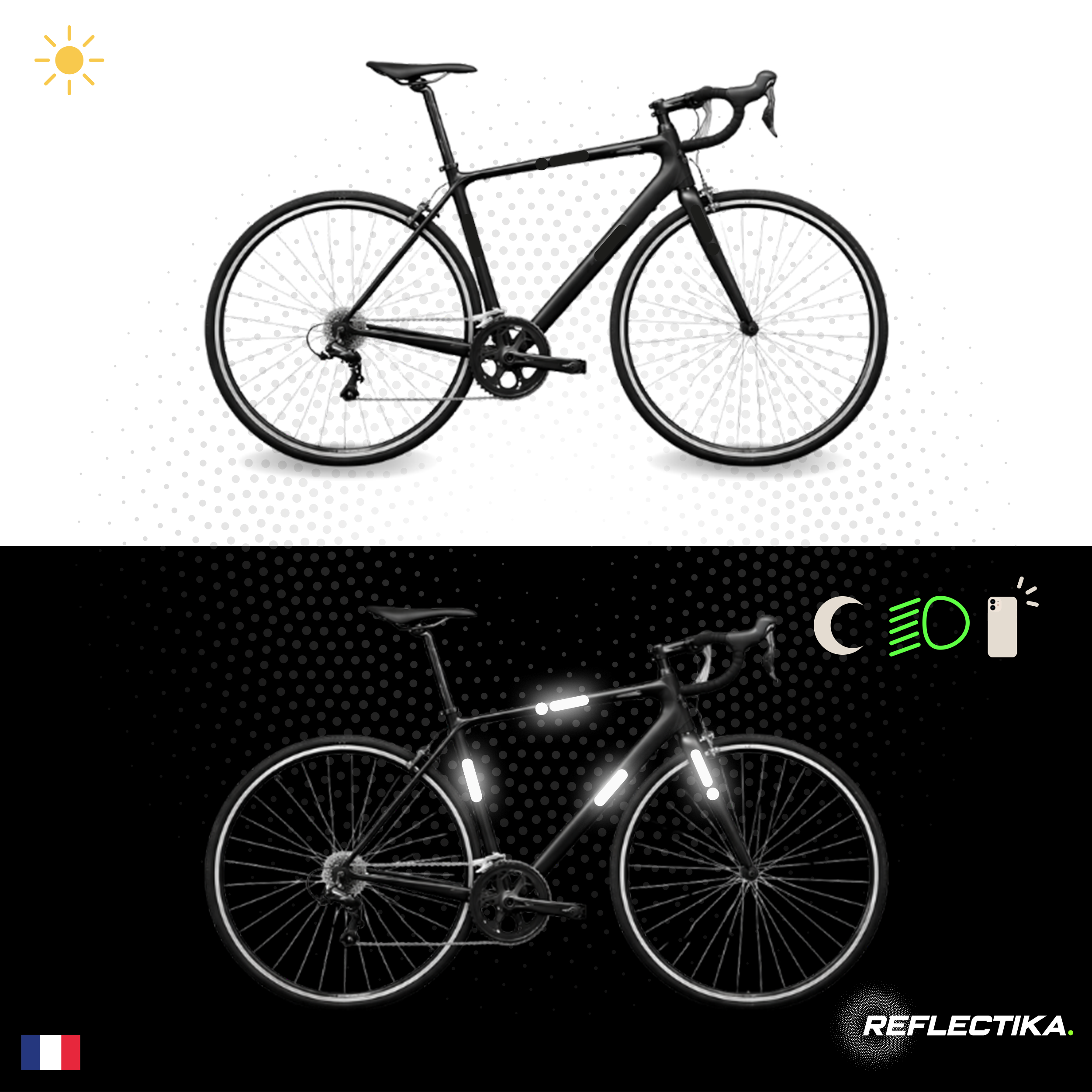 Feuille Planche rétro réfléchissante à découper pour Casque Moto Scooter Vélo Multi-Supports